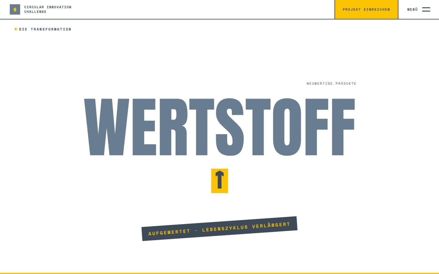 Circular Innovation Challenge – Scroll-Inszenierung «Abfall wird Wertstoff»