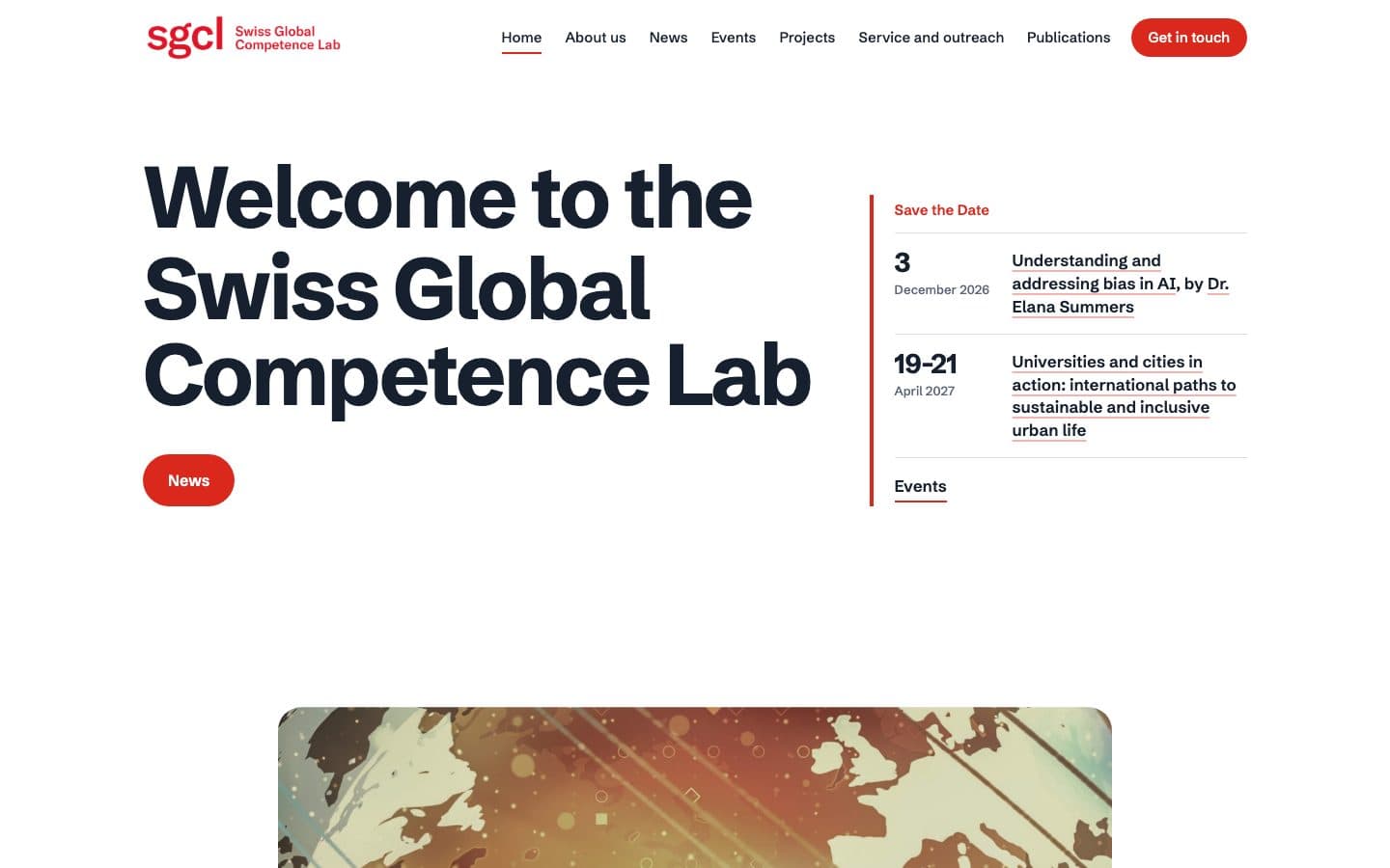 Swiss Global Competence Lab – Startseite mit Veranstaltungshinweisen